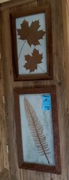 Wood Framed Pressed Leaf Artwork