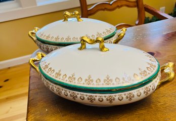 RM1 Set Of Two Serving Dishes Bernardaud Limoges France