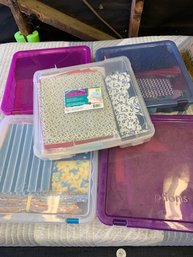 Creative Options Storage Boxes, Assorted Fabric, Assorted Thread, Craft Supplies, Thread Holder Containers,