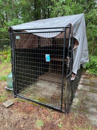 AKC Large Outdoor Dog Kennel With Tarp Roof