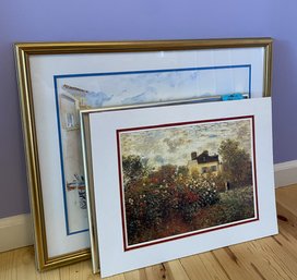 R1 Wall Art To Include Signed Works Such As A Claude Monet Reproduction, A Watercolor Style Painting, And Anot