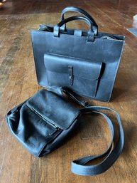 R7 Fossil Sling Cross Body Bag, And Possible Leather Brief Case Like Bag With Shoulder And Hand Strap