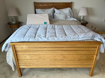 R7 Queen Size Headboard, Footboard, Mattress, Boxspring.   Pillows And Bedding INCLUDED