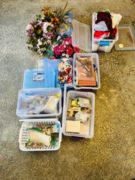 RM0 Huge Craft Lot Including Plastic Boxes, Cases, Art Supplies,
