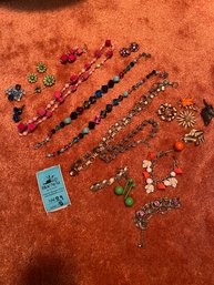 Vintage Costume Jewelry, Necklaces, Earrings, Brooches, Clip Earrings