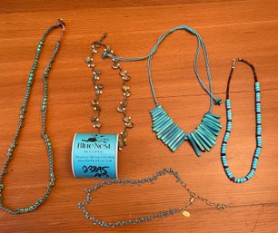 Rm13 Collection Of Necklaces  Mostly Blue Themed