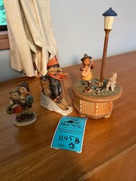 Hummel Skier Figurine, Hummel Surprise Figurine, Thorens Music Box