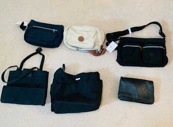Rm2 Six Handbags By Various Designers Including Old Navy, Baggalini, And Kipling
