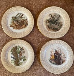 Rm1 Four Collectible Plates By Don Whitlatch Depicting Bird Scenes (2)