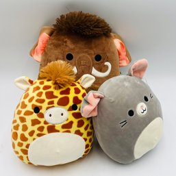 Gary Giraffe Squishmallow, Chienda Wooly Mammoth Squishmallow, Grey Mouse Squishmallow