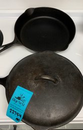 R3 Cast Iron Deep Skillet With Lid, Cast Iron Skillet