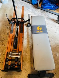 RM0 Vintage Nordic Track Machine And Apex Strength Weight Bench