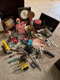 Kitchen Junk Drawer: Tools, Magnifying Glasses, Letter Openers, Pocket Knives, Scissors, Measuring Tapes,