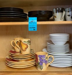 R3 Assorted Dishware, Dinner Plates, Medium Sized Plates, Bowls, Mugs