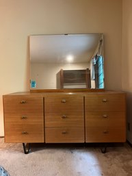 Mid Century Look Dresser With Mirror -  Also Available Two Matching Nightstands