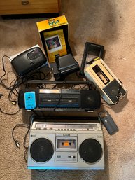 Sony Portable Cassette Radios, Realistic Cassette Radio, GE AM FM Radio, Kodak EK4 Instant Camera