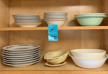 R3 Newcor Dish Set, Newcor Dinner Plates, Newcor Small Plates, Newcore Bowls, Assorted Serving Bowls