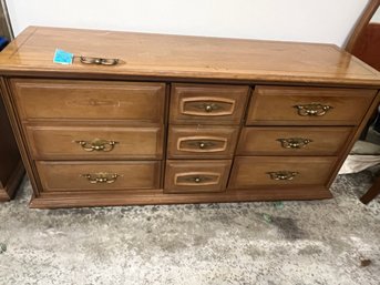 S1 Dresser Including Contents - Mens Clothing.  One Drawer Handle Broken.  33in X 66in X 20in