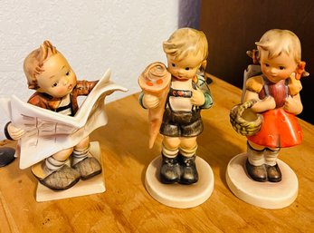 RM4 Set Of Three Vintage Goebel Hummel Figurines Germany