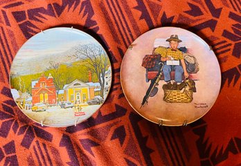 RM6 Vintage Norman Rockwell Plates Scottys Stowaway 7837/15000, Stockbridge In Water Part III #22