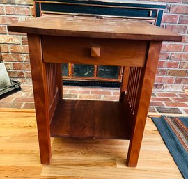 RM7 Bedroom Nightstand Side Table Wood With One Drawer