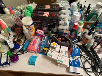 R2 Bathroom Items To Include Hair Dryers, Lotions, Cleaning Supplies, Soaps, Shaving Products, Make Up
