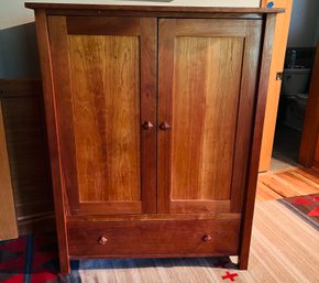 RM7 Wood Media Cabinet With One Drawer  TV Swivel