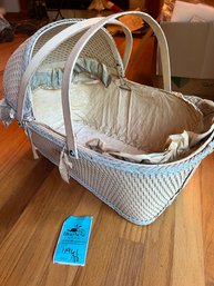 Vintage Baby Doll Wicker Carrier 20.25in X 13in X 14.5 To Top Of Handle