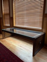 R1 Long Wood And Glass Coffee Table