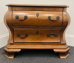 R8 Century Bombay Curved Nightstand Two Drawer Vintage Bedroom Furniture