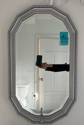 R6 Silver Framed Beveled Mirror. Frame Is Plastic 33.5in X 19.5in