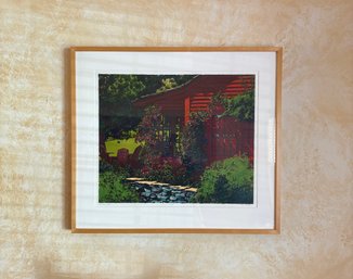 R1 Anne Belov The Red House Lithograph Framed And Signed Artwork