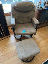 Swivel Rocker Recliner With Foot Stool