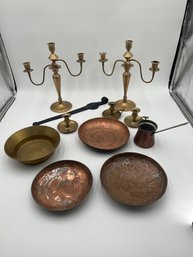 R2 Antique Brass Candlestick Holders, Metal Hinge Part, Metal Bowls With Engravings, Metal Turkish Coffee Pot