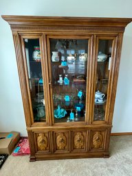 China Hutch Solid Wood With Shelves And Lights