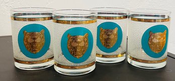 R5 Set Of (4) Jaguar Drinking Glasses Tumblers