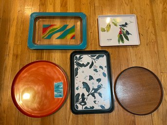 R2 Collection Of Trays Including West Elm Large Orange Round Metal Tray