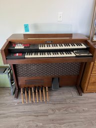 Thomas Organ Two Tiered With Pedals 36in X 43in X 24in