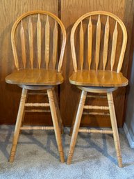 R7 Two Spinning Hightop Barstools, Located Downstairs