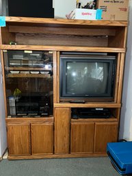 R9 TV Entertainment Center.  Contents NOT Included. 66in X 55in X 21in