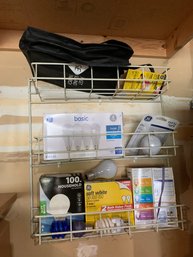 Clothing Steamer, Assorted Cleaners, Cat Supplies, Towels, Light Bulbs