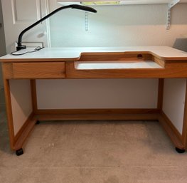R1 Sewing Desk With Ott-lite Lamp