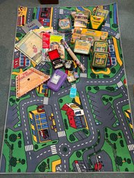 R9 City Playmat/rug 4ft X 6ft. Multiple Boxes Of Crayola Crayons Some Unopened.  Childrens Books, Music Toys
