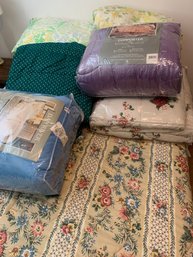 Rm 1 - Full Size Mattress With Box Spring, Assorted Bedding, Comforters In Bags