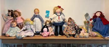 R9 Mix Of Vintage And Cloth Dolls.