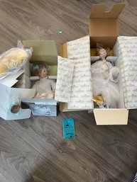 Boxed Collectibles: Ashton Drake Two Angel Dolls New In Box