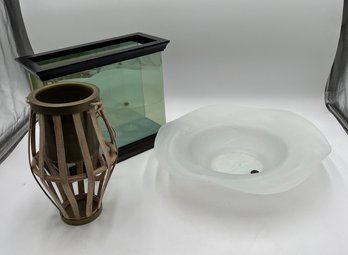 Glass Box Candle Holder, Lamp Shade Bowl, Hanging Planter
