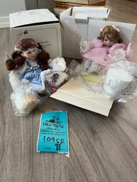Boxed Collectibles: Marie Osmond Tiny Tots Wizard Of Ox Dorothy And Glinda. Original Box And Protective Wrap