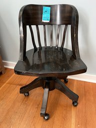 R12 Adjustable Height, Swivel, Wood Desk Chair
