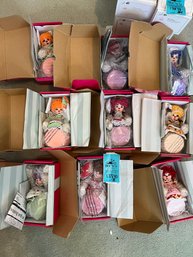 Boxed Collectibles.  Marie Osmond Nine Rag-a-muffin Dolls